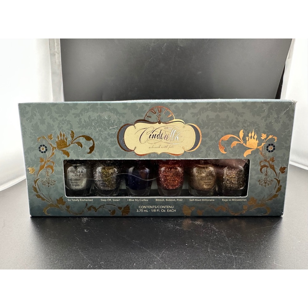 Sephora by OPI Disney Cinderella Nail Polish Set Mini 6pk Multicolor NEW 2012